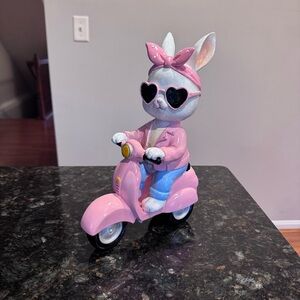 Adorable Motorcycle Easter Bunny Riding Moped Scooter NEW Sunglasses & Bandana